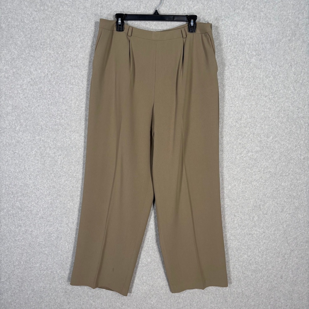 Vintage Talbots Pleated Pants 16 Taupe Lined Suit Career Minimal Trouser Retro